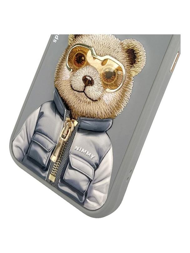 NIMMY futerał COOL&CUTE 2.0 Bear do IPHONE 15 Pro Max szary