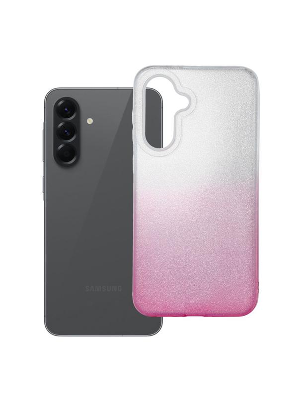Futerał SHINING do SAMSUNG A56 5G transparentny różowy