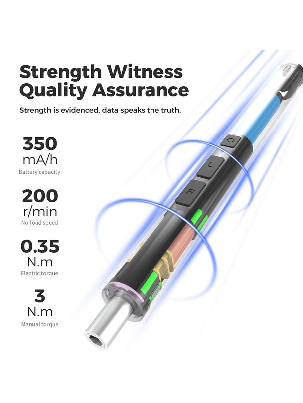 UF-TOOLS - Wkrętak elektryczny z wymiennymi bitami, magnetyzerem i wkrętakiem ręcznym 57w1