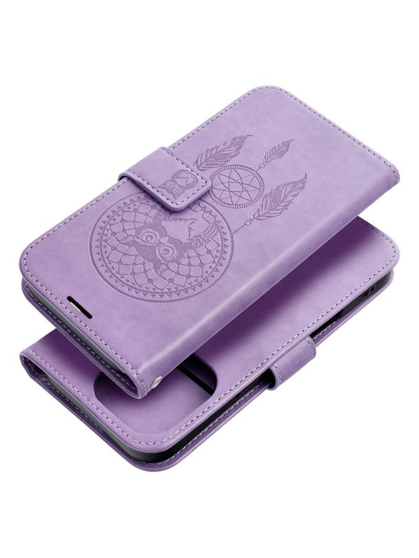 Kabura MEZZO Book do IPHONE 16 Pro łapacz snów fioletowy