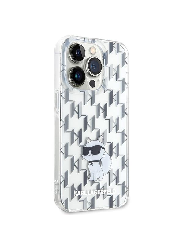 KARL LAGERFELD futerał do IPHONE 15 Pro Max KLHCP15XHNCMKLT (Monogram) transparentny