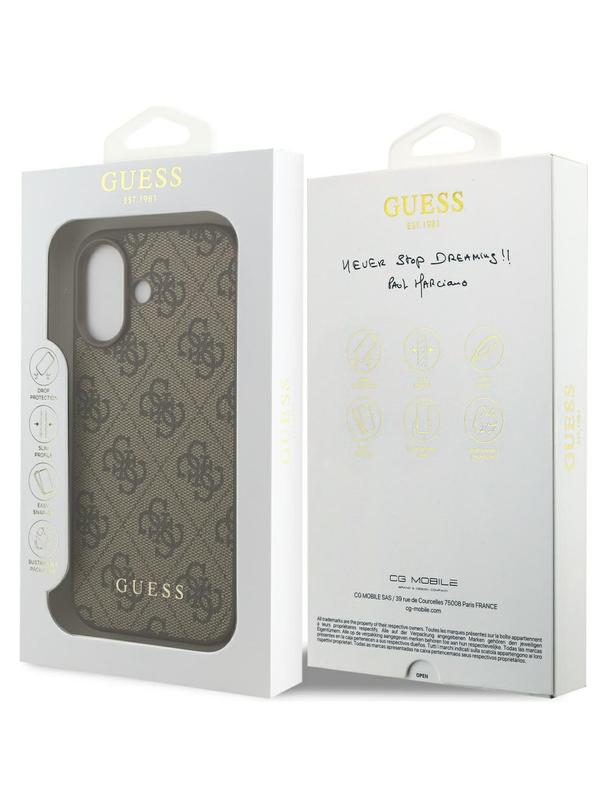 GUESS futerał do IPHONE 17 GUHCP17SG4GFBR (PU 4G Classic) brązowy