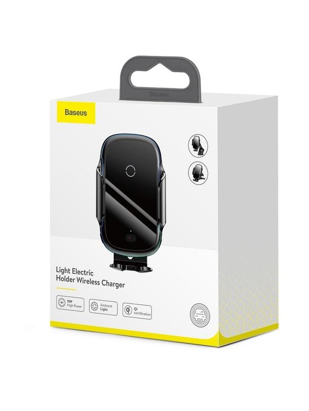 BASEUS uchwyt samochodowy indukcyjny automatyczny do kratki / szyby / deski 15W WXHW03-01 srebrny