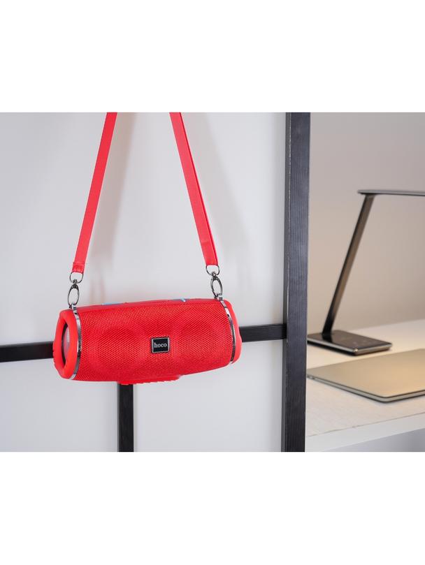 Głośnik bluetooth LED 2 x 5W 2h Hoco HC12 czerwony