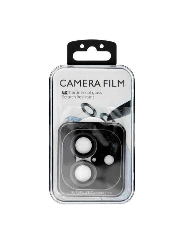 Osłona aparatu PROTECTOR 9H + aplikator do IPHONE 16 / 16 PLUS czarna