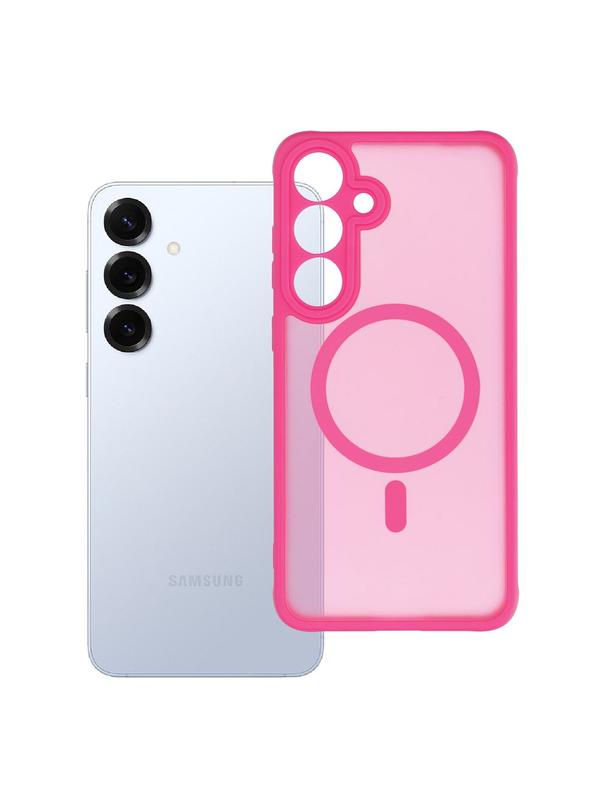 Futerał do Samsung S25 PLUS Full Matte Mag Cover zgodny z MagSafe różowy