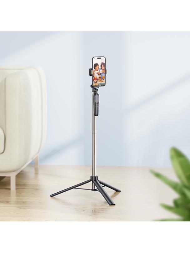 Selfie stick Hoco tripod z pilotem bezprzewodowym K19 czarny