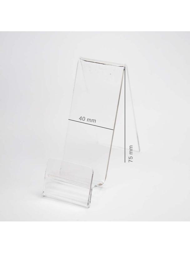 Podstawka Pionowa Plexi / Stojak na telefon z Zakładką na Cenę