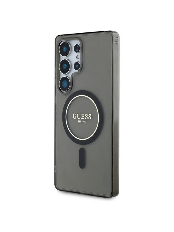 GUESS futerał do SAMSUNG S25 Ultra GUHMS25LHFGEREK (Magnetic IML Glitter Circle) czarny