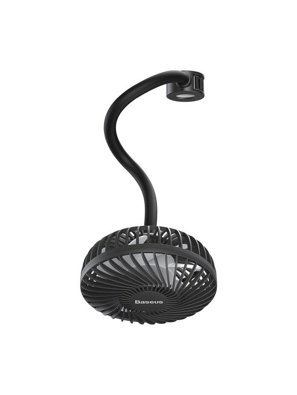 BASEUS wentylator / wiatrak samochodowy na zagłówek na USB czarny CXQC-B03.