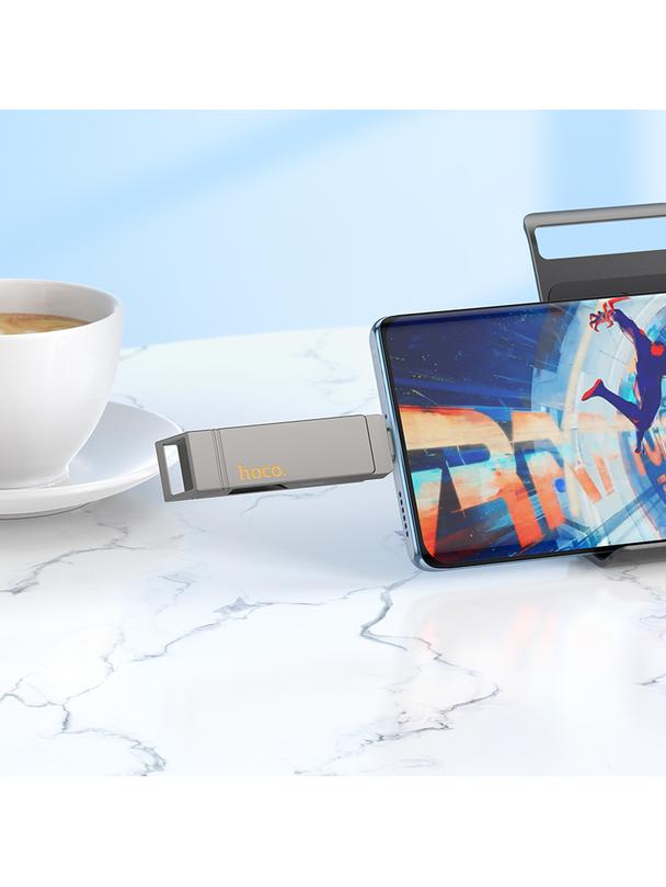 Pendrive 32GB USB 3.2 (USB A + USB C) Hoco UD15 szary