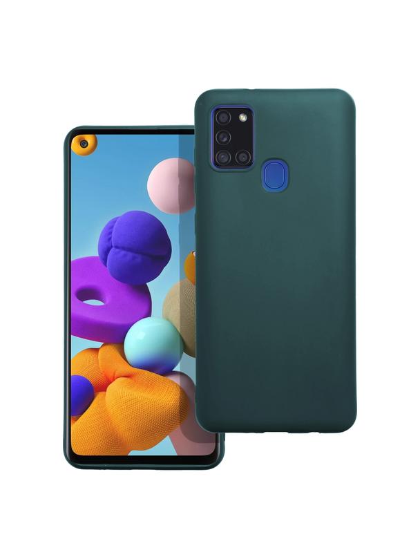 Futerał MATT do SAMSUNG A21S ciemnozielony