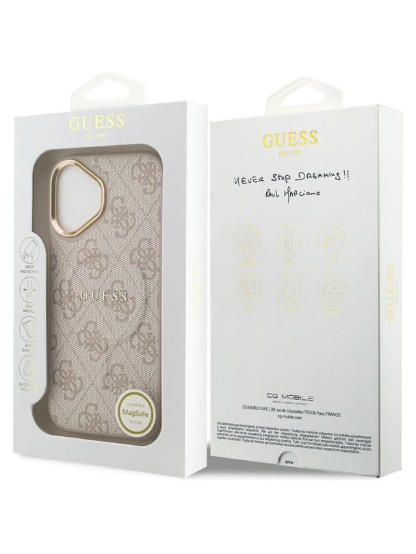 GUESS futerał do IPHONE 17 kompatybilny z MagSafe GUHMP17SP4MSEGCP (PU 4G W/ Classic) różowy