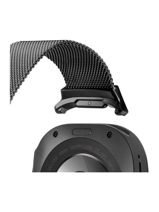 DUX DUCIS pasek MILANESE magnetyczny ze stali nierdzewnej 47 mm czarny