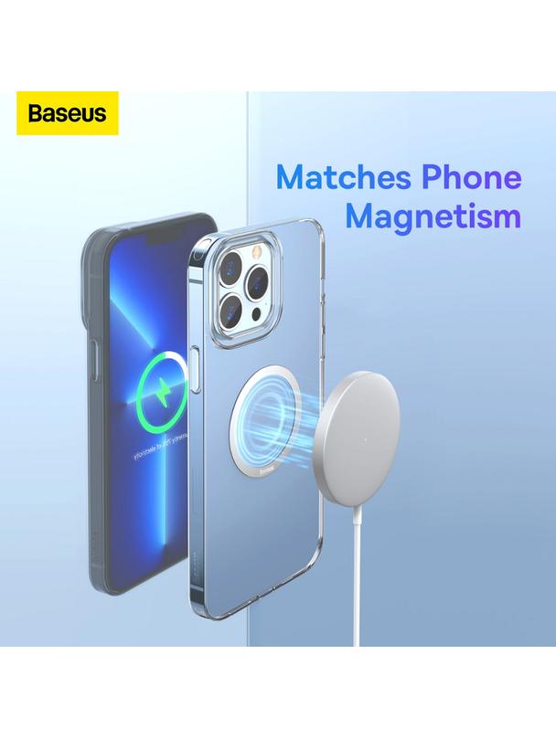 BASEUS blaszki uniwersalne kompatybilne z MagSafe PCCH000012 2 sztuki srebrne