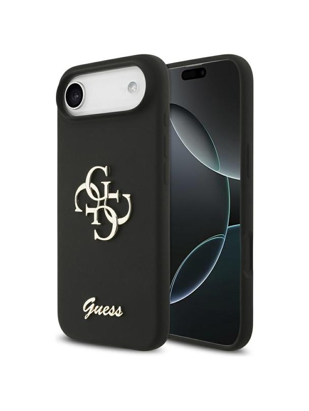 GUESS futerał do IPHONE 17 Air GUHCP17MSC4GSMK (Silicone W/ Big 4G Script) czarny