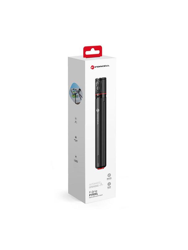 Selfie stick Forcell F-Grip F170XL tripod automatyczny z pilotem bezprzewodowym czarny