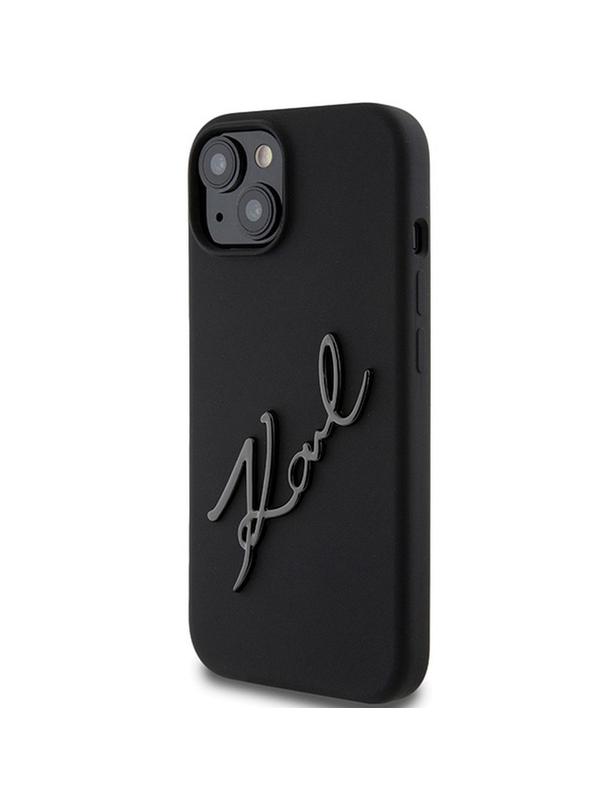 KARL LAGERFELD futerał do IPHONE 15 KLHCP15SSKSBMCK (Silicone Karl Script Logo) czarny