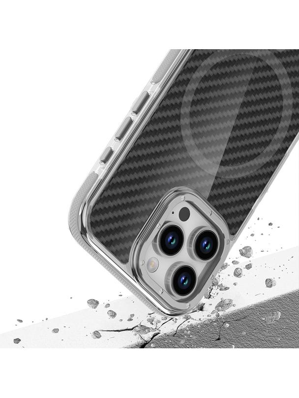 Futerał FIBER kompatybilny z MagSafe do XIAOMI Redmi 14C / POCO C75 4G szary