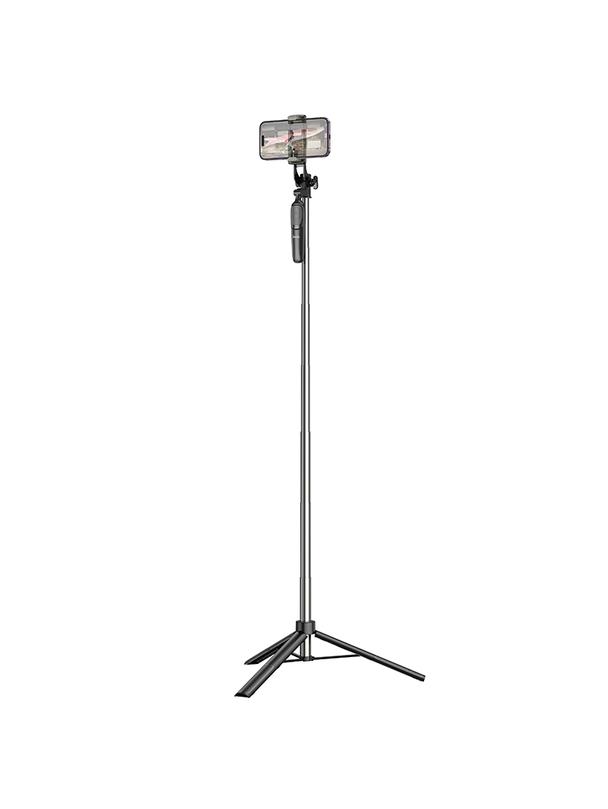 Selfie stick Hoco tripod z pilotem bezprzewodowym K19 czarny