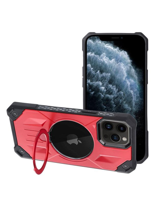Futerał ARMOR MAG COVER kompatybilny z MagSafe do IPHONE 11 Pro Max czerwony