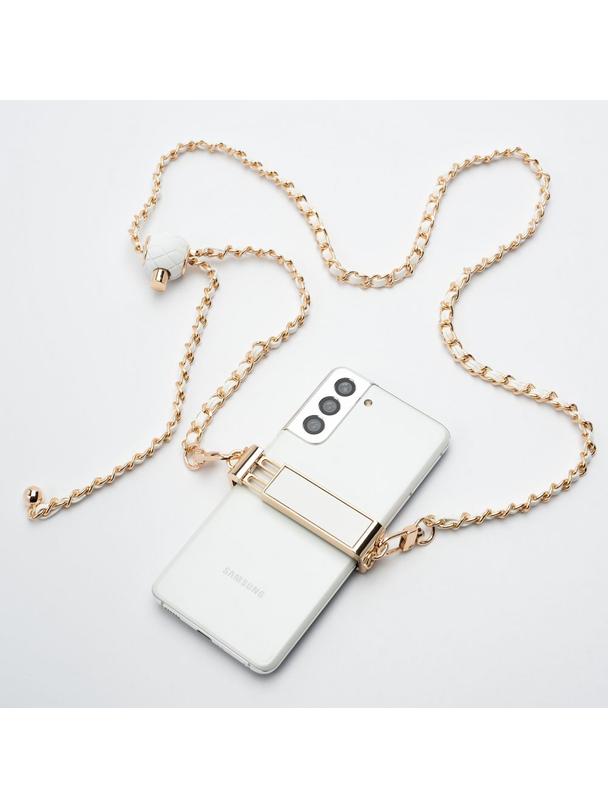 Łańcuch / Smycz z uchwytem GLAMOUR wszystkie modele max 80mm szer. BIAŁY