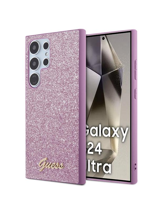 GUESS futerał do SAMSUNG S24 Ultra GUHCS24LHGGSHU (Glitter Script) fioletowy