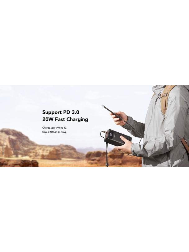 Powerbank Veger Tank Lite (W5001) PD QC3.0 5A 22,5W  50000 mAh czarny