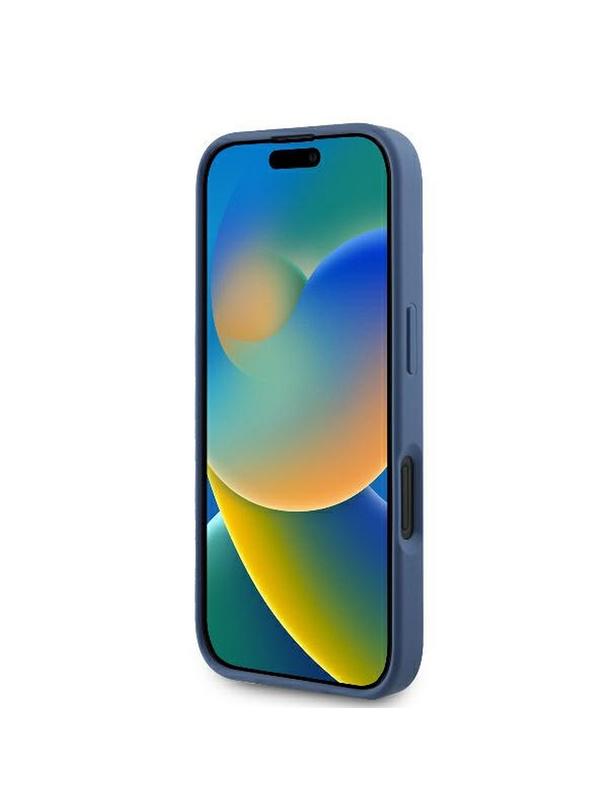 GUESS futerał do IPHONE 16 GUHCP16SG4GLBL (4G PU Bottom Stripe) niebieski