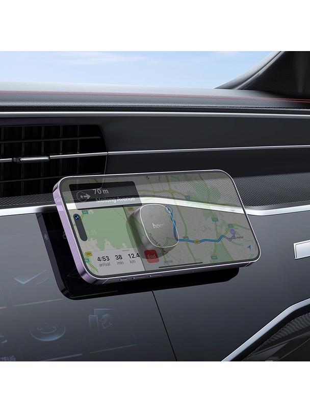 Uchwyt na telefon do samochodu magnetyczny Hoco do deski H52 szary