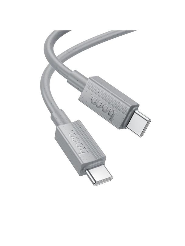 Kabel USB C do USB C Hoco 3A 60W 1 m X107 szary