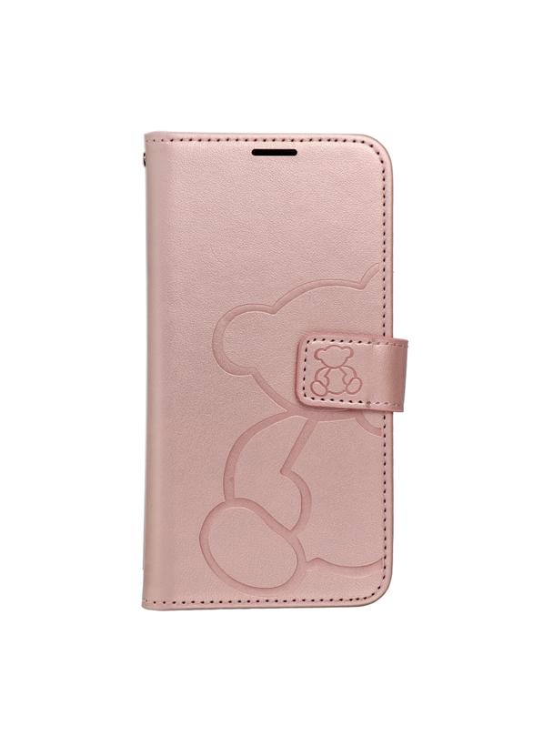Kabura MEZZO Book do SAMSUNG S25 Edge teddy bear złoty róż