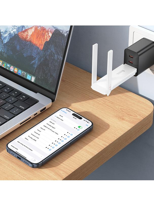 Router bezprzewodowy przenośny USB A Hoco WiFi HI40 biały