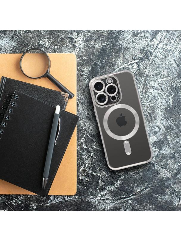 Futerał ELECTRO MAG COVER kompatybilny z MagSafe do IPHONE 16 Pro srebrny