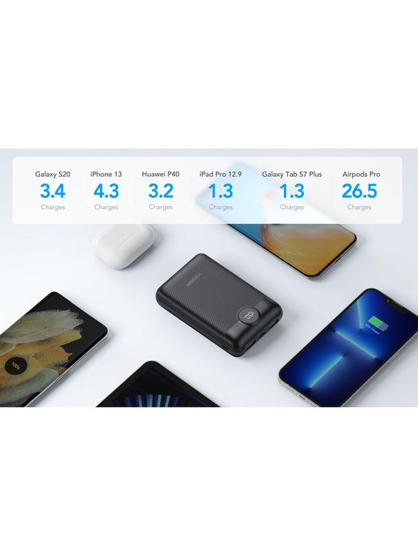 Powerbank Veger S20 (W2053) PD QC3.0 2A 22,5W 20000 mAh czarny