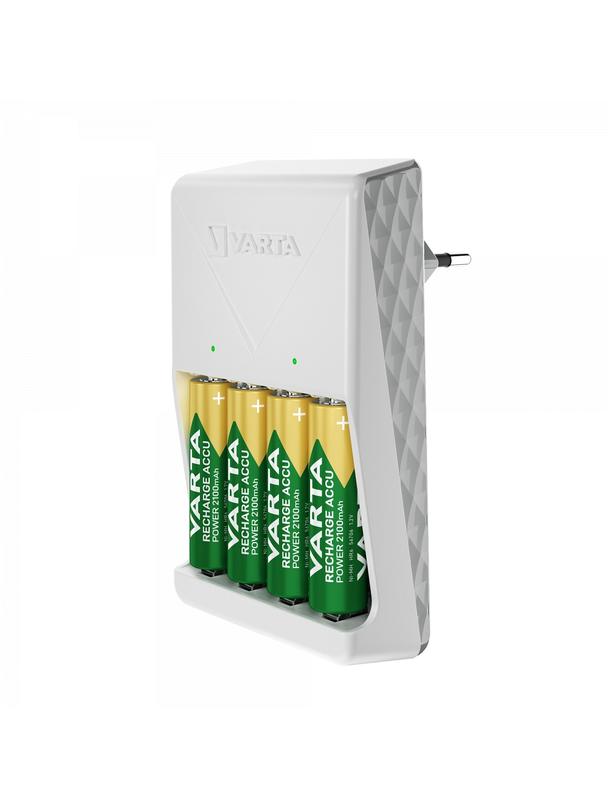 VARTA ładowarka PLUG CHARGER 57657 + 4 x bateria akumulatorowa R6 (AA) 2100mAh