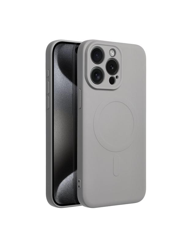 Futerał SILICONE MAG COVER kompatybilny z MagSafe do IPHONE 16 Pro tytanowy