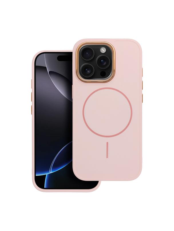 Futerał FRAME MAG COVER kompatybilny z MagSafe do IPHONE 17 PRO pudrowy róż