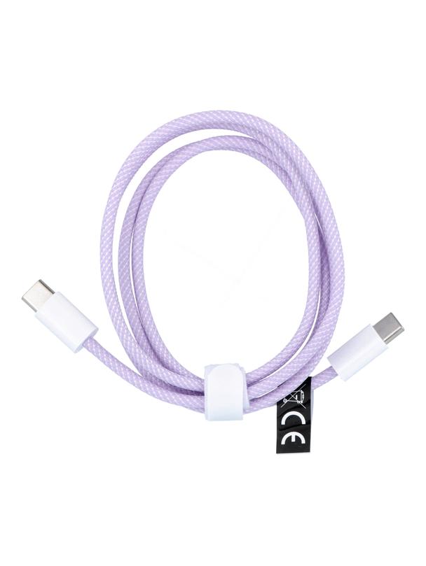 Kabel USB C do USB C PD QC3.0 3A 60W 1 m C263 fioletowy