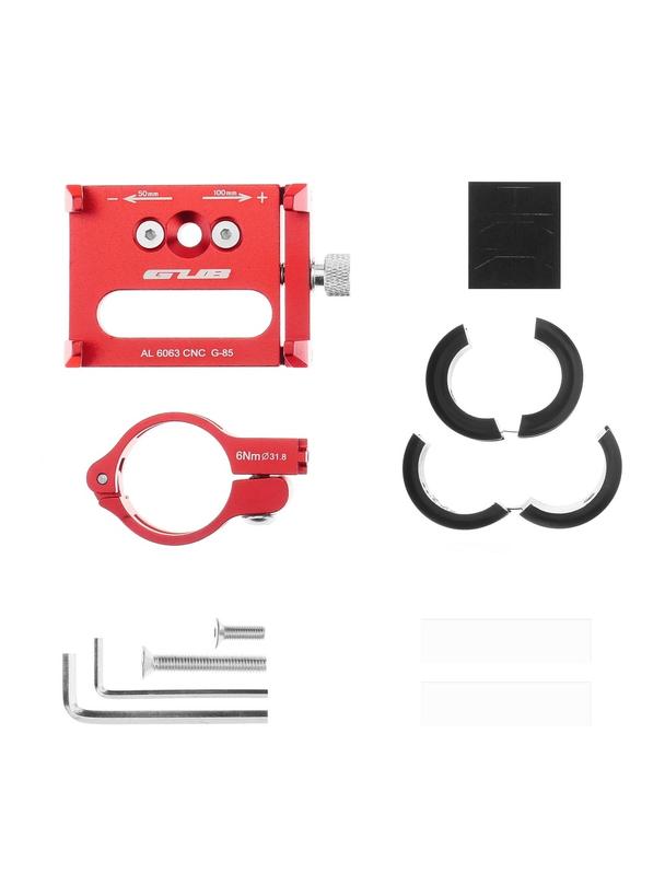 GUB uchwyt rowerowy na kierownicę G85 Aluminium czerwony