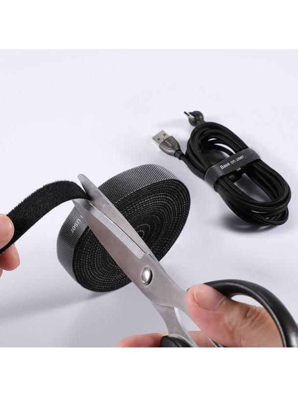 BASEUS taśma rzepowa organizer do kabli ACMGT-E01 1 m czarna