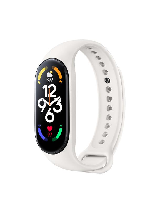 Pasek silikonowy do XIAOMI Mi Band 5 / 6 / 7 kremowy (11)