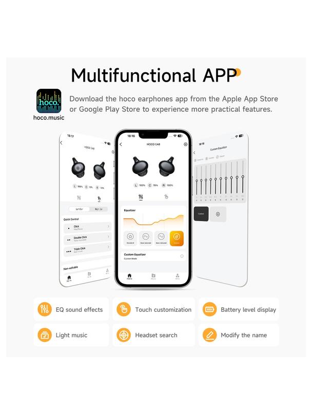 Słuchawki bezprzewodowe douszne Hoco TWS EA8 czarny