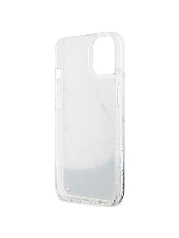 GUESS futerał do IPHONE 13 / 14 / 15 GUHCP14SLCSGSGH (Liquid Glitter Marble) biały