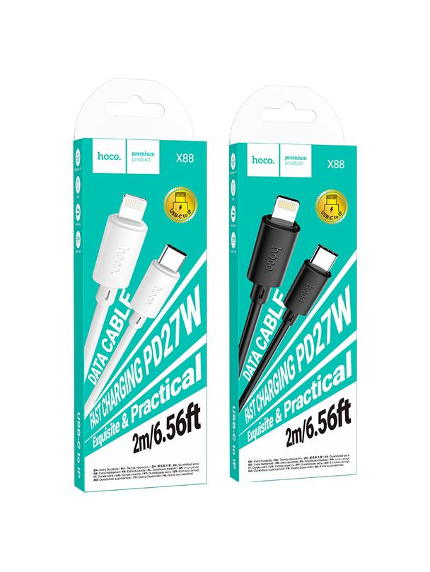 Kabel USB C do Lightning Hoco PD 27W 2 m X88 czarny