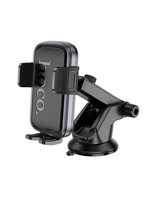 Uchwyt na telefon do samochodu uniwersalny Hoco do szyby / deski H79 czarno szary