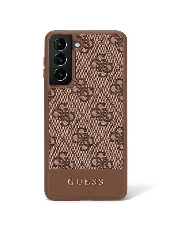 GUESS futerał do SAMSUNG S23 Plus GUHCS23MG4GLBR (4G Bottom Stripe) brązowy