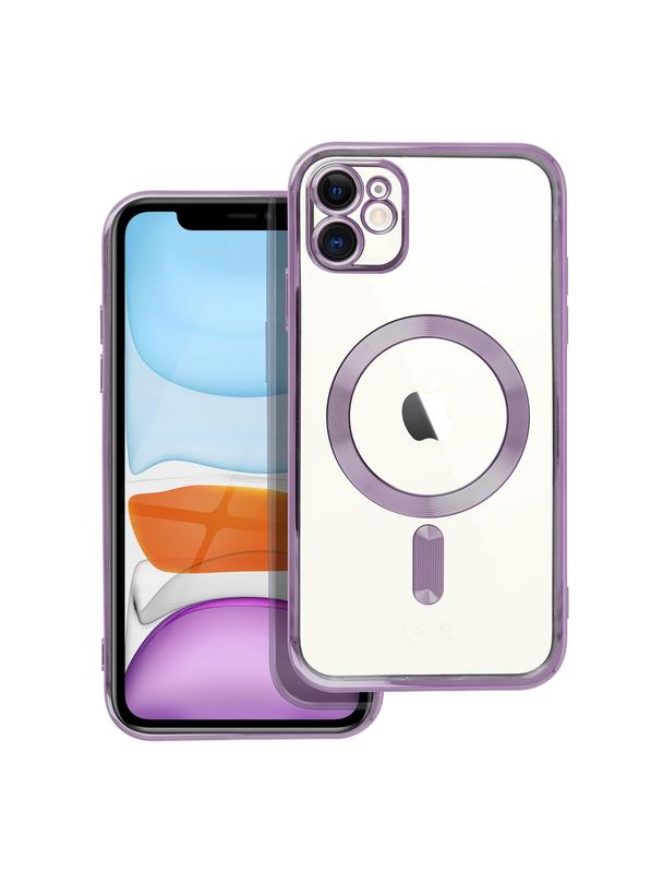 Futerał ELECTRO MAG COVER kompatybilny z MagSafe do IPHONE 11 fioletowy