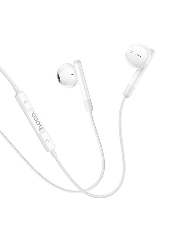Słuchawki przewodowe douszne USB C Hoco M93 białe