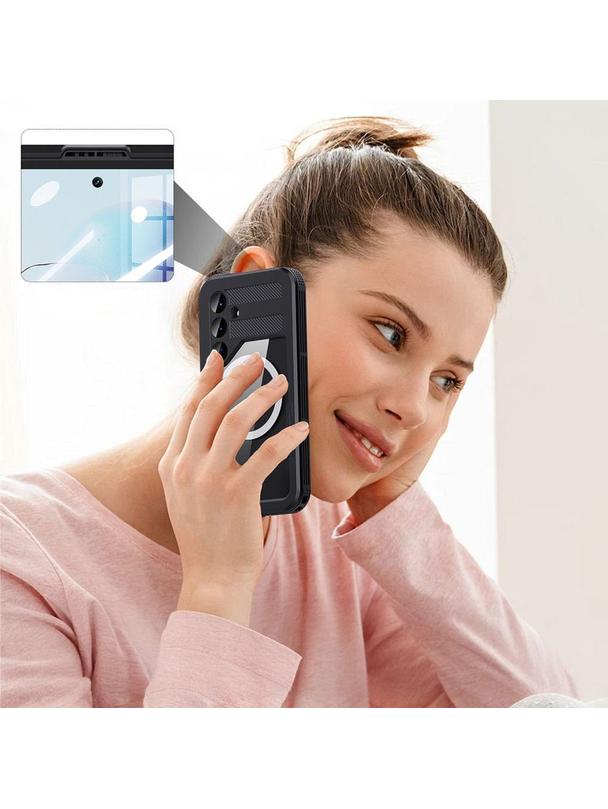 Futerał wodoodporny SHELLBOX MARS z metalowym ringiem do SAMSUNG S25 Plus czarny